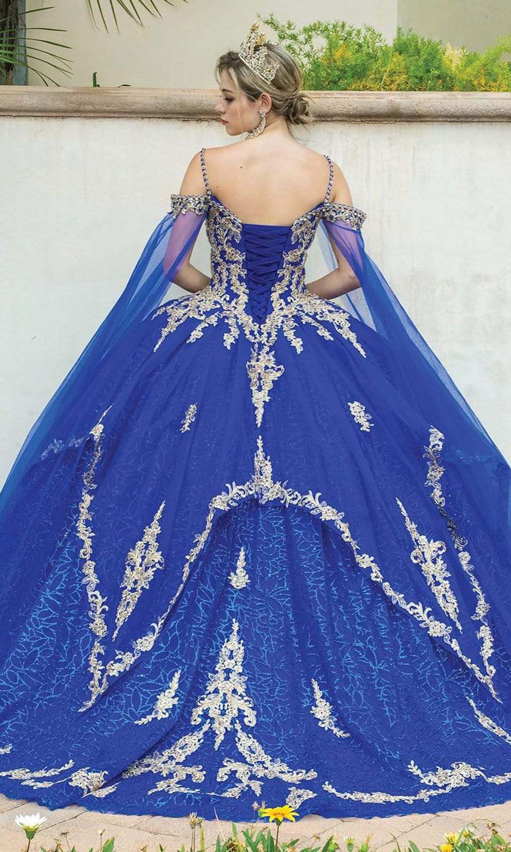 Delicate Sparkly Beading Ball Gown Satin Royal Blue Prom, 45% OFF